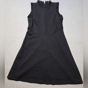 LOFT Elegant Black Dress with Zipper Detail Size 6 PTP 19 Length 36